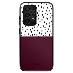 TMK Samsung Galaxy A52 backcover hoesje - Burgundy dots