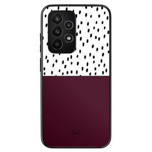 TMK Samsung Galaxy A52 backcover hoesje - Burgundy dots