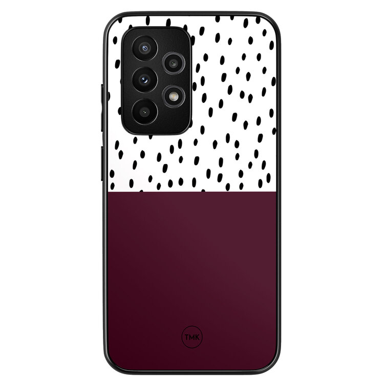 Casevibes Samsung Galaxy A52 backcover hoesje - Burgundy dots