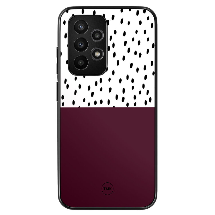 Casevibes Samsung Galaxy A53 backcover hoesje - Burgundy dots