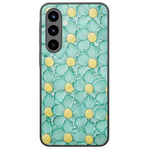 TMK Samsung Galaxy A56 glazen hardcase - Mint blossom