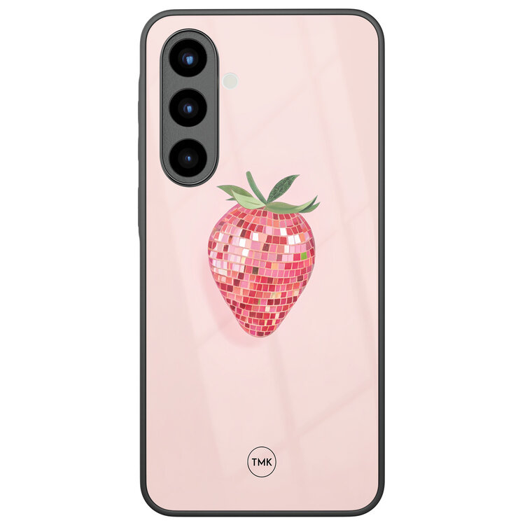 TMK Samsung Galaxy A56 glazen hardcase - Disco aardbei