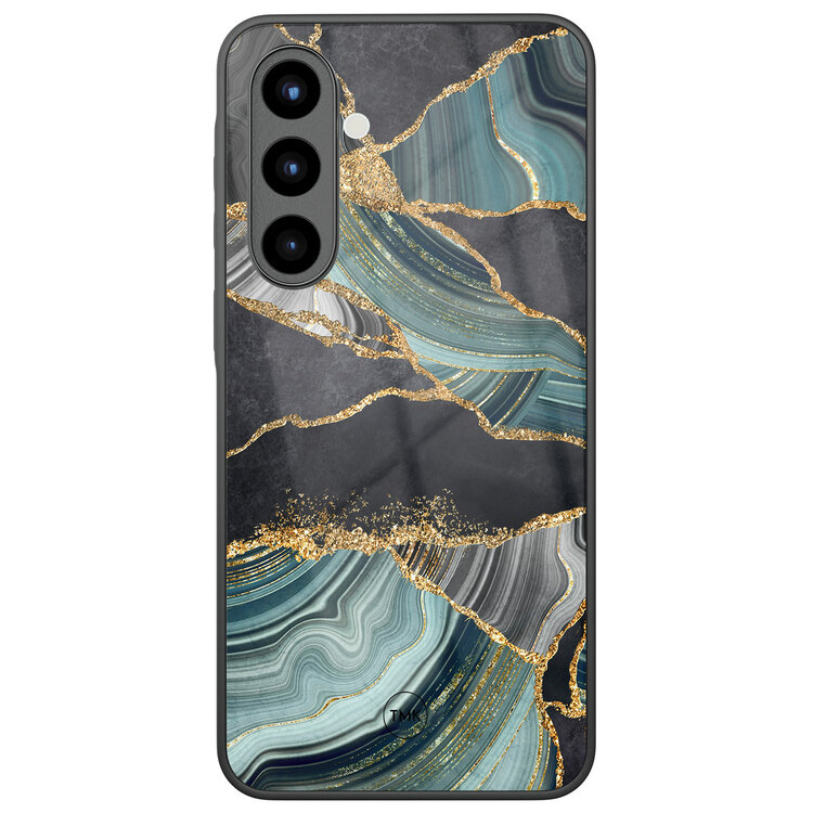 TMK Samsung Galaxy A56 glazen hardcase - Marble jade stone