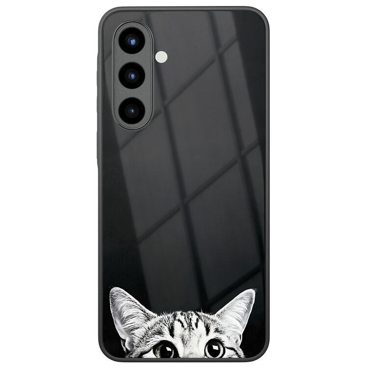 Casevibes Samsung Galaxy A56 glazen hardcase - Kat kiekeboe