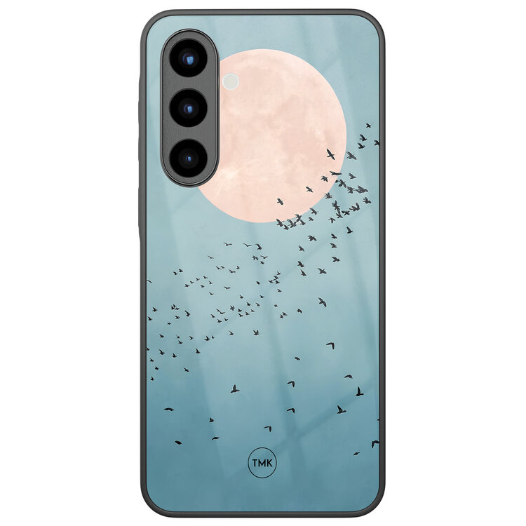 Casevibes Samsung Galaxy A56 glazen hardcase - Moon birds