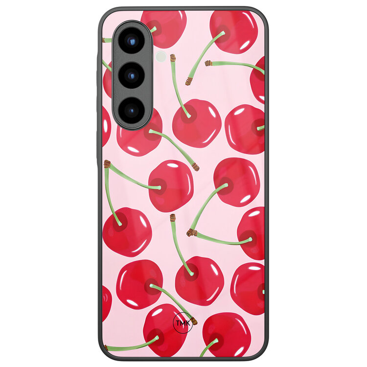 TMK Samsung Galaxy A56 glazen hardcase - Sweet cherry