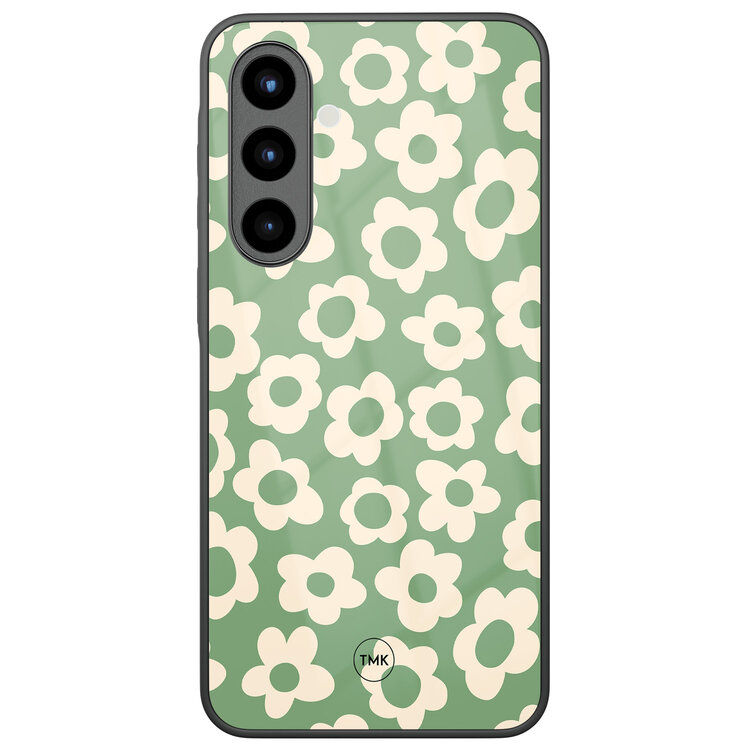 Casevibes Samsung Galaxy A56 glazen hardcase - Retro cute flowers