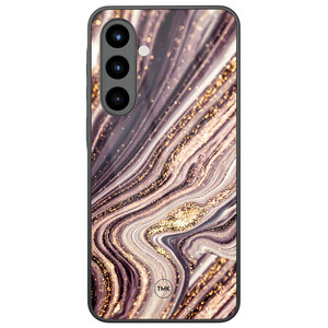 TMK Samsung Galaxy A56 glazen hardcase - Golden pink marble