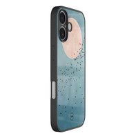 TMK iPhone 16 glazen hardcase - Moon birds