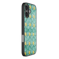 TMK iPhone 16 glazen hardcase - Mint blossom