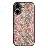 TMK iPhone 16 glazen hardcase - Pastel garden