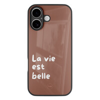 TMK iPhone 16 glazen hardcase - La vie est belle