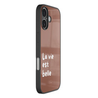 TMK iPhone 16 glazen hardcase - La vie est belle