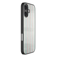 TMK iPhone 16 glazen hardcase - Pastel strepen