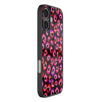 TMK iPhone 16 glazen hardcase - Luipaard neon