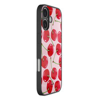 TMK iPhone 16 glazen hardcase - Sweet cherry