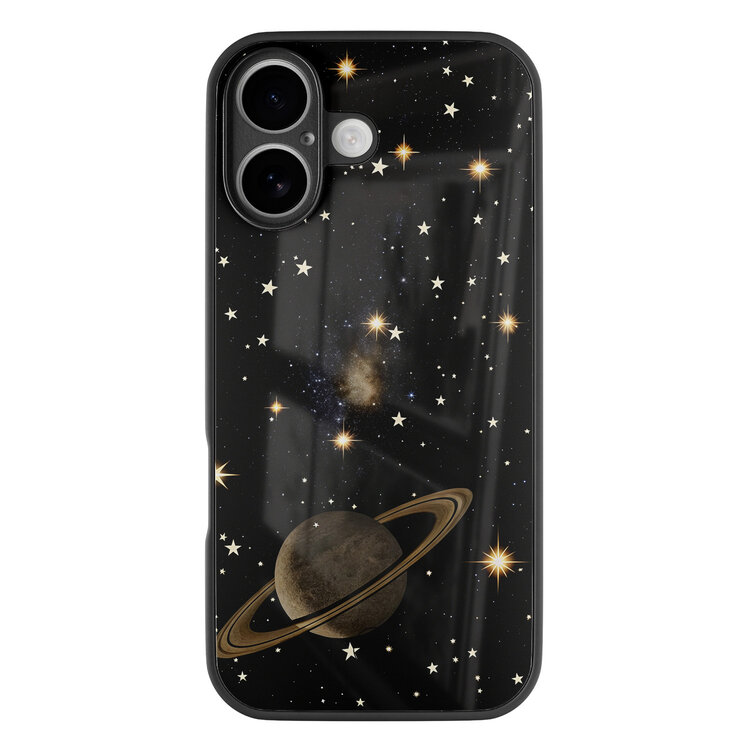Casevibes iPhone 16 glazen hardcase - Space