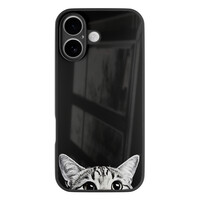 TMK iPhone 16 glazen hardcase - Kat kiekeboe