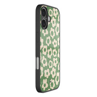 TMK iPhone 16 glazen hardcase - Retro cute flowers