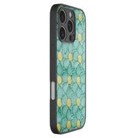 TMK iPhone 16 Pro glazen hardcase - Mint blossom