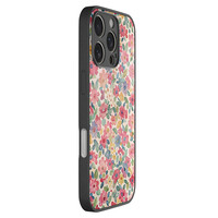 TMK iPhone 16 Pro glazen hardcase - Pastel garden