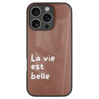 TMK iPhone 16 Pro glazen hardcase - La vie est belle