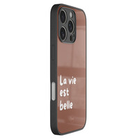 TMK iPhone 16 Pro glazen hardcase - La vie est belle