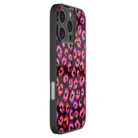 TMK iPhone 16 Pro glazen hardcase - Luipaard neon