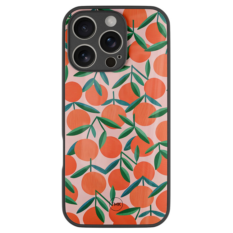 Casevibes iPhone 16 Pro glazen hardcase - Sweet oranges