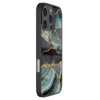TMK iPhone 16 Pro glazen hardcase - Marble jade stone