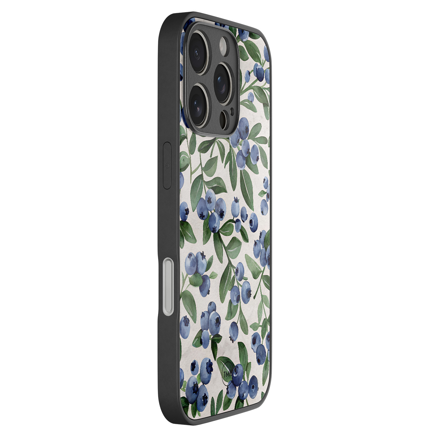 TMK iPhone 16 Pro glazen hardcase - Blueberries