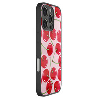 TMK iPhone 16 Pro glazen hardcase - Sweet cherry