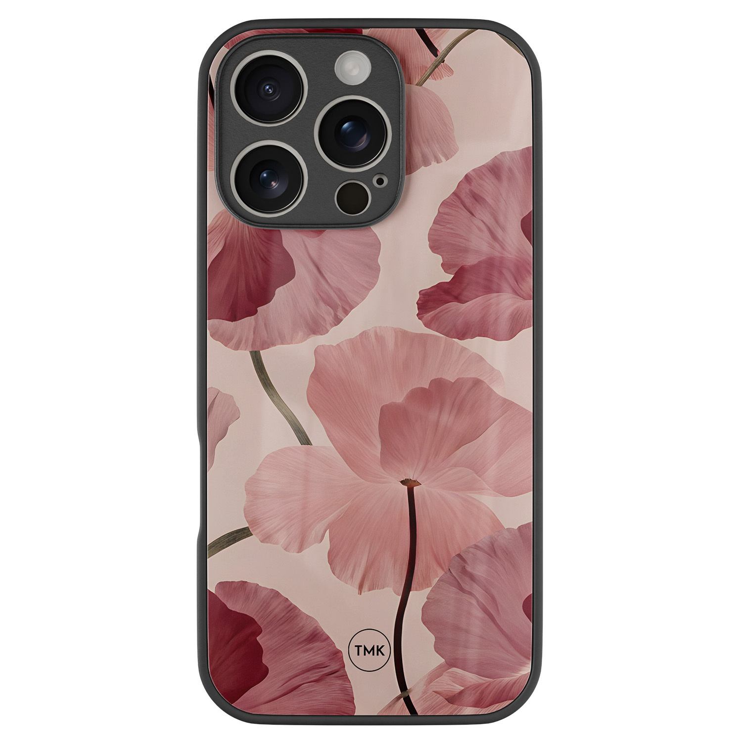 TMK iPhone 16 Pro glazen hardcase - Vintage blossom