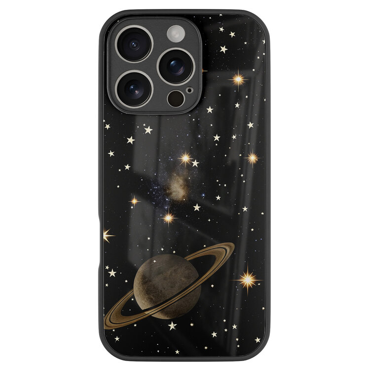 Casevibes iPhone 16 Pro glazen hardcase - Space