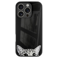 TMK iPhone 16 Pro glazen hardcase - Kat kiekeboe