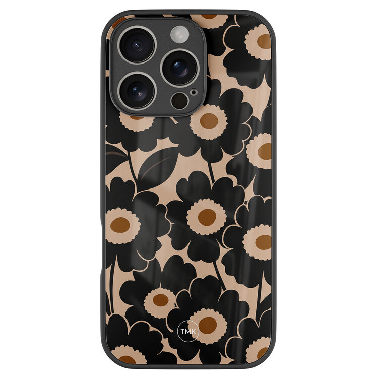 TMK iPhone 16 Pro glazen hardcase - Bloom luxe