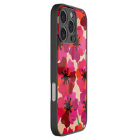 TMK iPhone 16 Pro glazen hardcase - Pink floral bliss