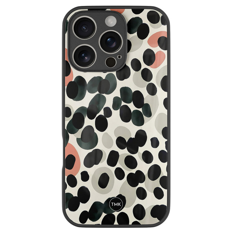 TMK iPhone 16 Pro glazen hardcase - Modern dots