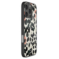 TMK iPhone 16 Pro glazen hardcase - Modern dots