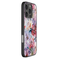 TMK iPhone 16 Pro glazen hardcase - Bloemen acryl