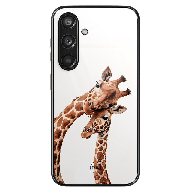 TMK Samsung Galaxy S24 glazen hardcase - Giraffen