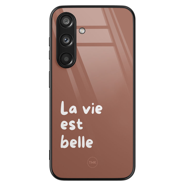 Casevibes Samsung Galaxy S24 glazen hardcase - La vie est belle