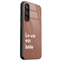 TMK Samsung Galaxy S24 glazen hardcase - La vie est belle