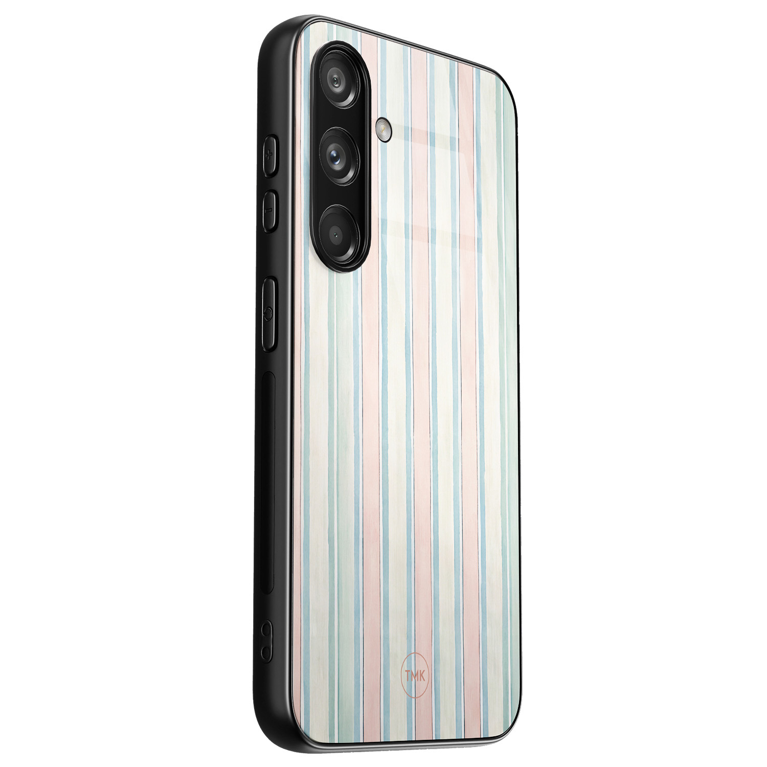 TMK Samsung Galaxy S24 glazen hardcase - Pastel strepen