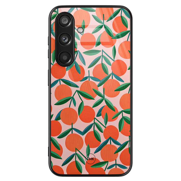 Casevibes Samsung Galaxy S24 glazen hardcase - Sweet oranges