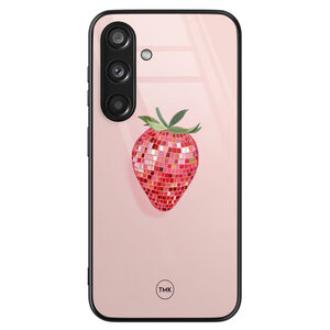 TMK Samsung Galaxy S24 glazen hardcase - Disco aardbei