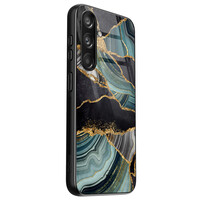 TMK Samsung Galaxy S24 glazen hardcase - Marble jade stone