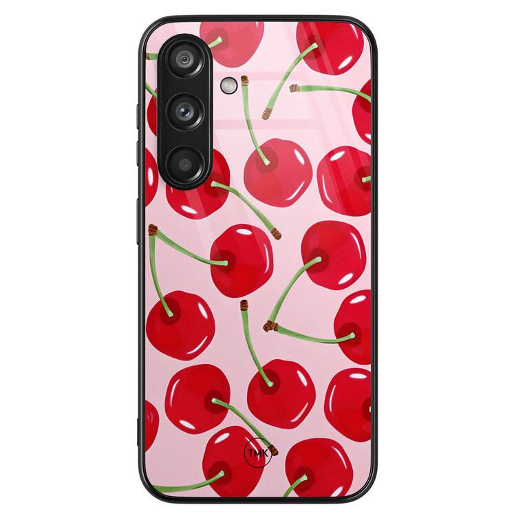 TMK Samsung Galaxy S24 glazen hardcase - Sweet cherry
