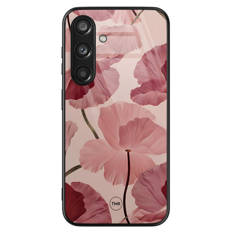 TMK Samsung Galaxy S24 glazen hardcase - Vintage blossom