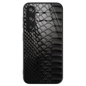 Casevibes Samsung Galaxy S24 glazen hardcase - Black snake